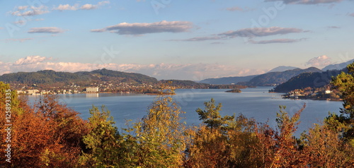 Panorama Blick auf Pörtschach am Wörther See / Kärnten / Österreich