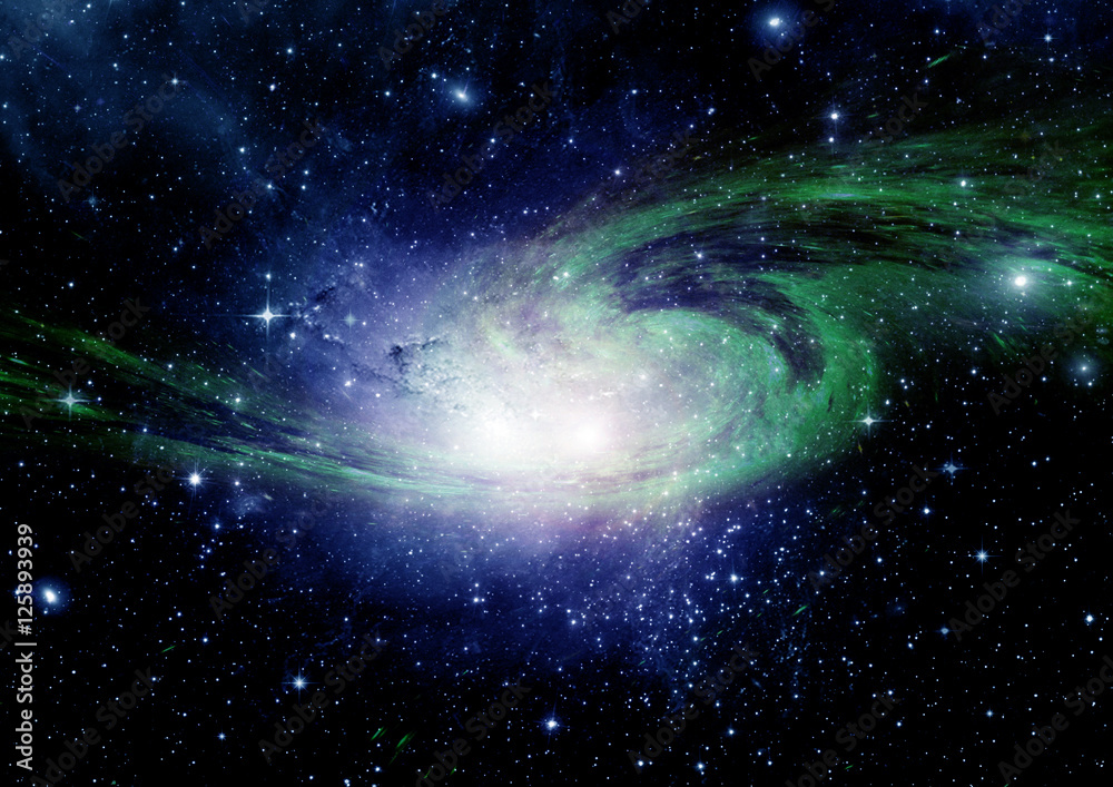 Stars, dust and gas nebula in a far galaxy Stars, dust and gas nebula in a far galaxy