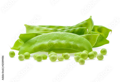 Wallpaper Mural Snow peas isolated on white background Torontodigital.ca