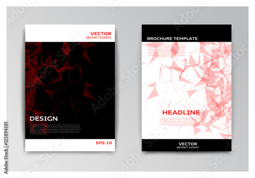 Template of brochure with abstract elements