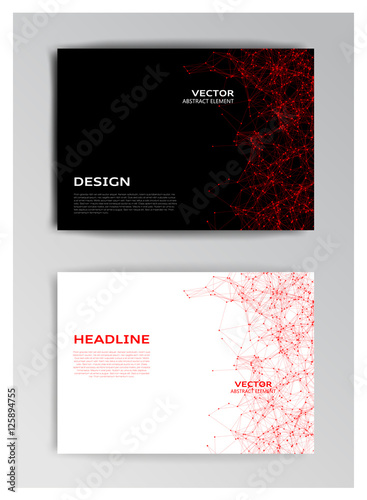 Template of brochure with abstract elements