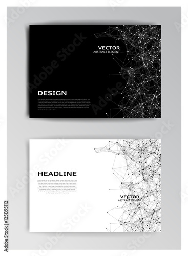 Template of brochure with abstract elements