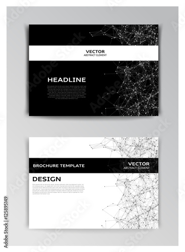 Template of brochure with abstract elements