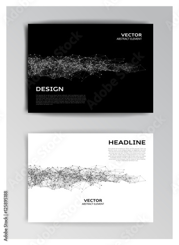 Template of brochure with abstract elements