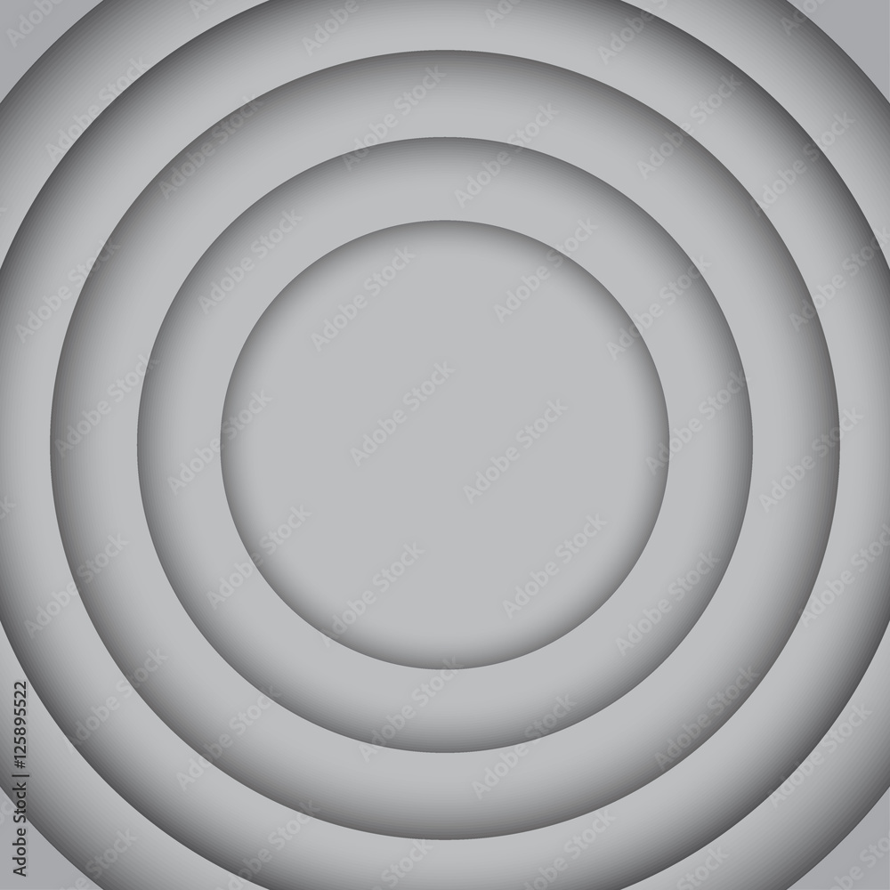 Obraz premium Vector Concentric Grey 6 Circle. Grey Background.
