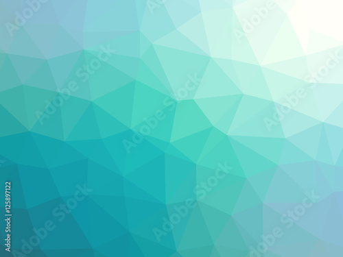 Fototapeta Naklejka Na Ścianę i Meble -  Abstract blue teal gradient polygon shaped background