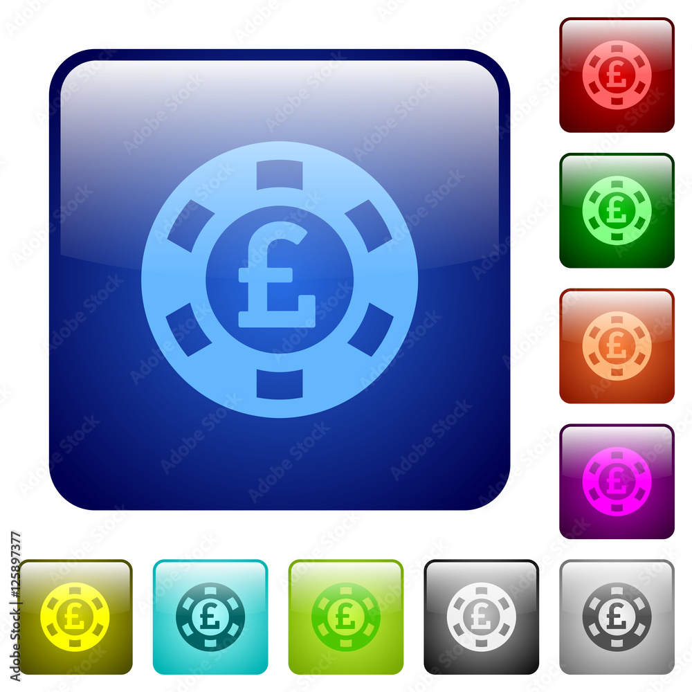 Pound casino chip color square buttons Pound casino chip color square buttons