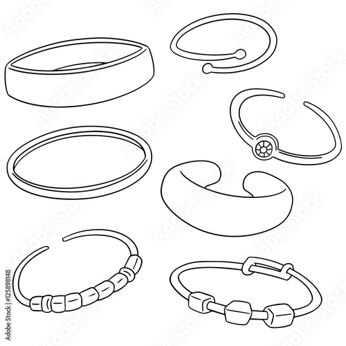 vector set of bracelet