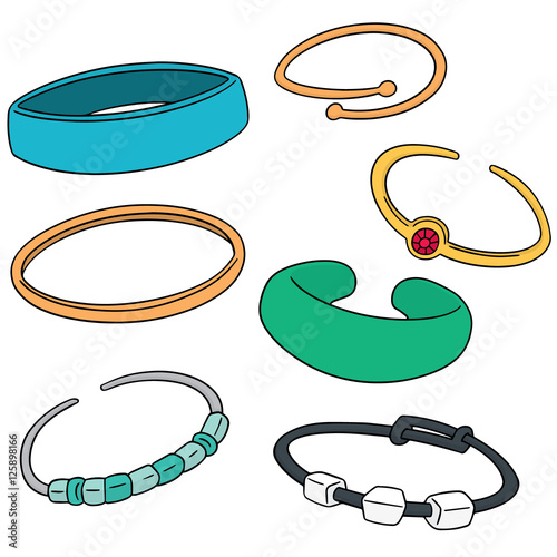 vector set of bracelet photo