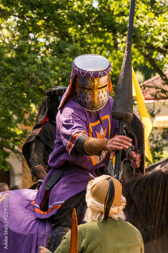 Knight on a horse photo