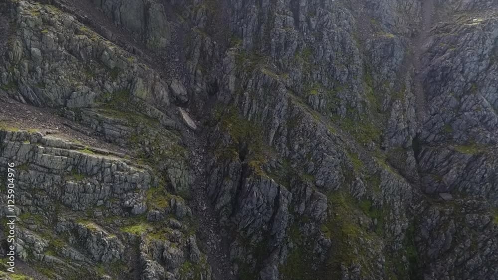 Dangerous and Steep Valley on a Mountain Dangerous and Steep Valley on a Mountain