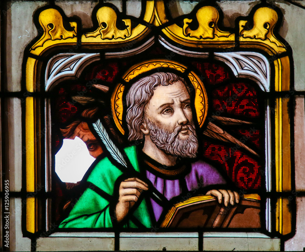 Fototapeta premium Stained Glass of St Mark the Evangelist
