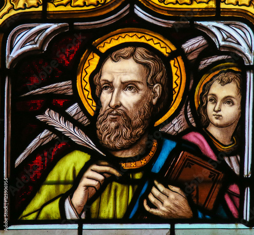 Stained Glass of Saint Matthew the Evangelist photo