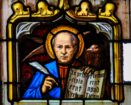 Stained Glass of the the Eagle - Saint John the Evangelist