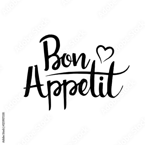 Bon Appetit handwritten lettering