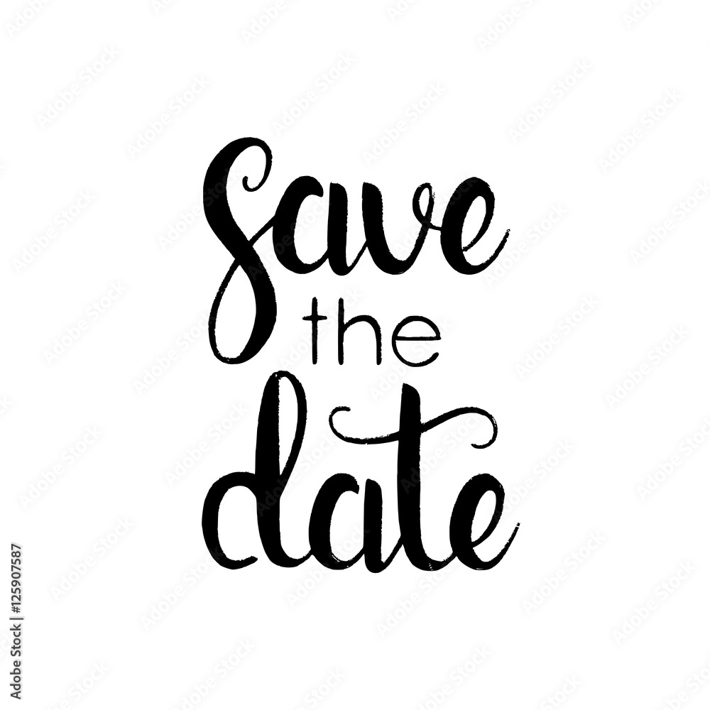 Save the Date handwritten lettering