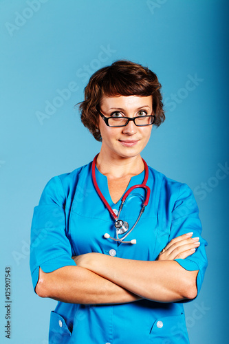 portrait of a young doctor in the studio