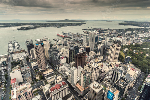 Ausblick vom Sky Tower in Auckland / Neuseeland (Richtung Norden)