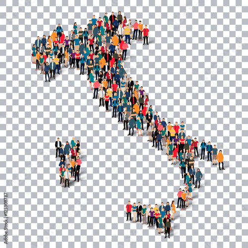 people map country Italy vector