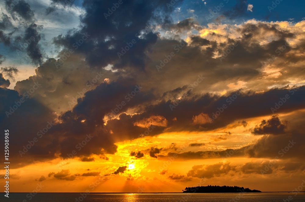 Sunset in Maldives