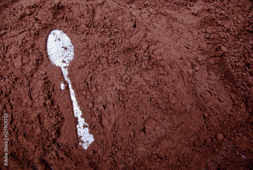 Quadro em tela Cocoa Powder Background