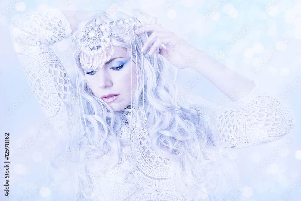 Winter Beauty Woman Fashion Model.