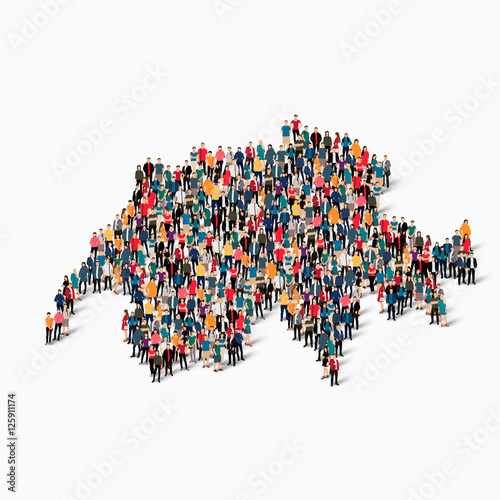 people map country Swizerland vector