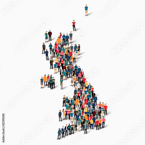 people map country United Kingdom vector