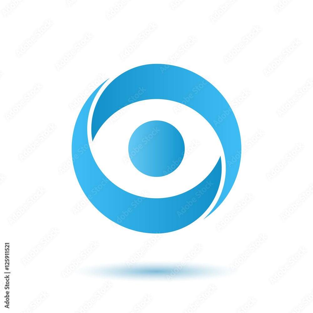 Opened eye logo, media agency concept Opened eye logo, media agency concept