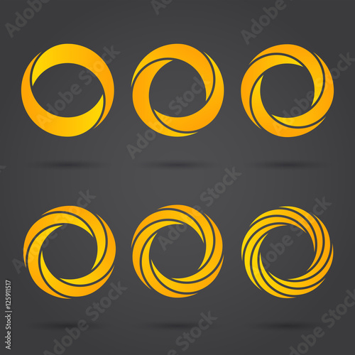 Golden zeros segmented logo signs