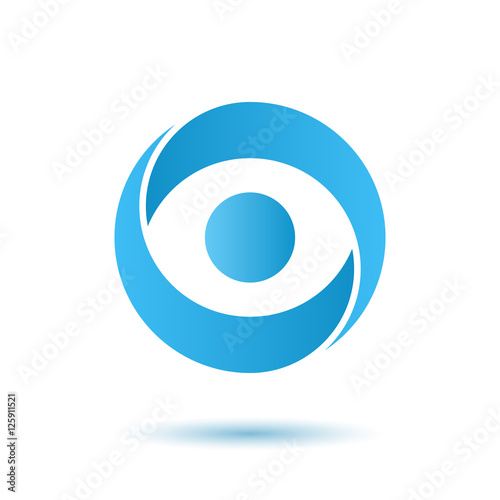 Opened eye logo, media agency concept