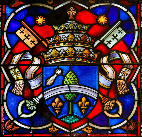Coat of Arms - Stained Glass in Mechelen Cathedral