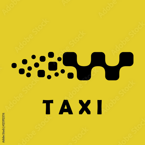 Taxi logo sign, car shape