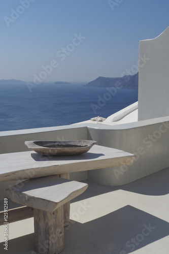 Santorini Tisch mit Schale