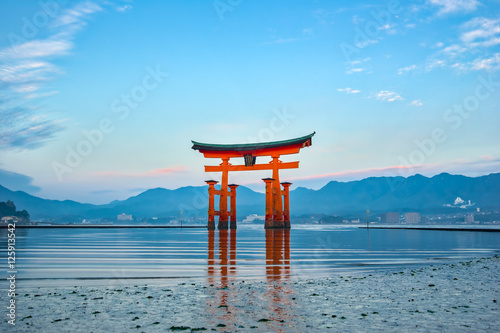 The Floating Torii gate in Miyajima  Japan