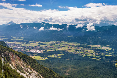 View of valley near Villach  Austria