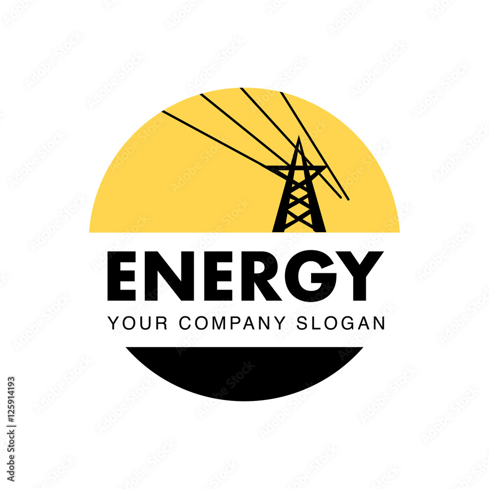 Energy company flat round logo Energy company flat round logo
