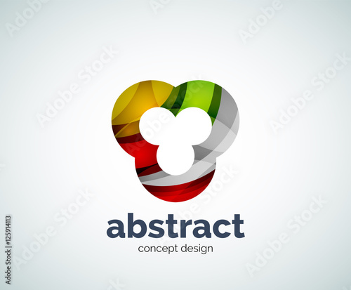 Vector abstruse shape logo template