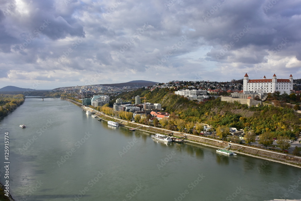  Danube river in Bratislava city, Slovak republic