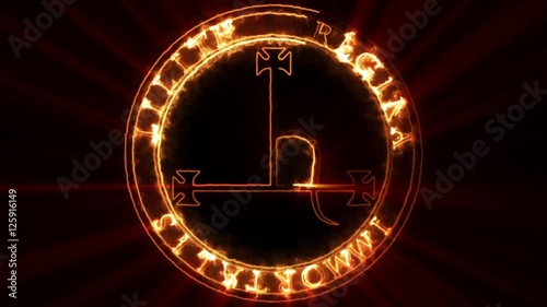 Lilith Occult Symbol Loop - scary animation of energy flow and shines, which outline demonic symbol. Spooky stuff, perfect to use on metal and gothic festivals, halloween parties or movie trailers.
 photo