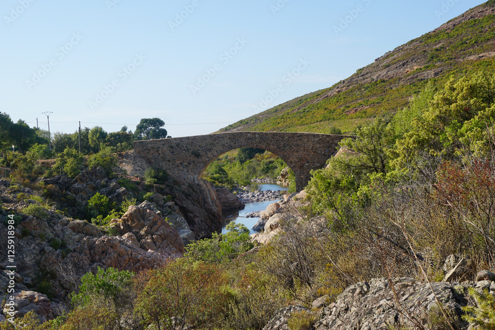 Bridge made of stone in fango valley