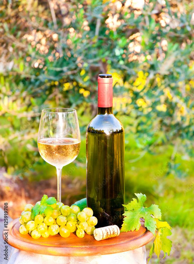 Fototapeta premium White wine outdoors
