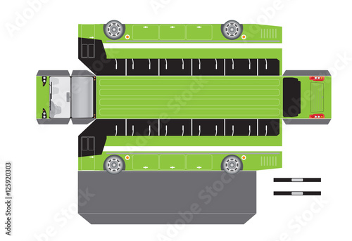 Paper bus outline for 3D Model