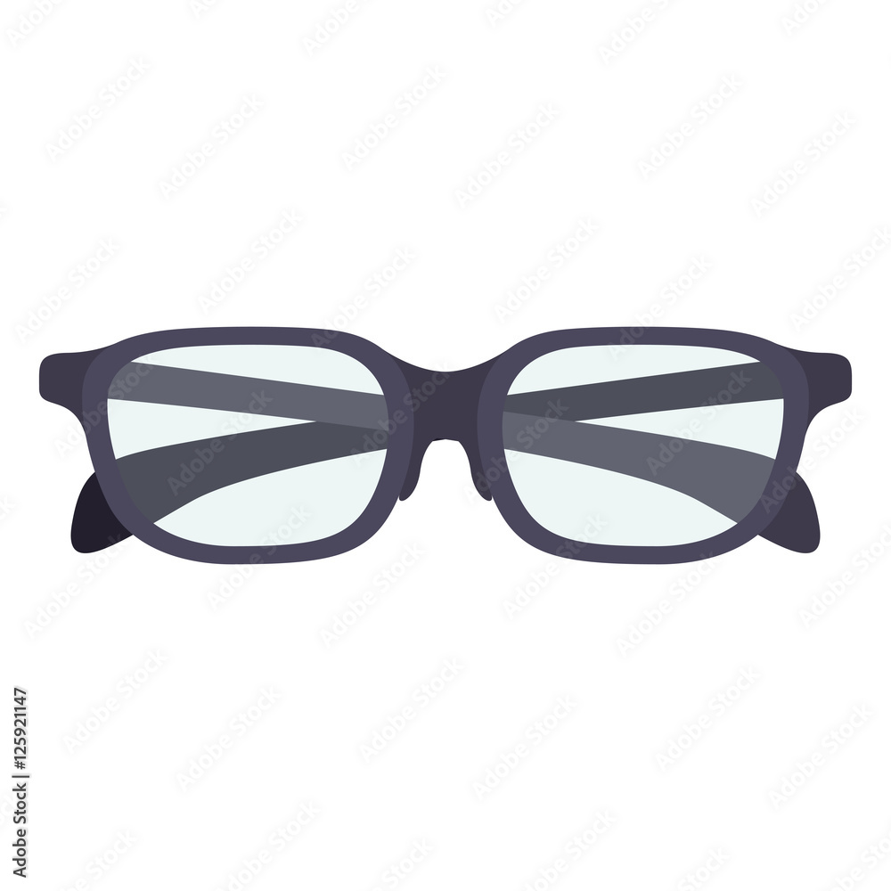 Fototapeta premium Glasses icon. Fashion style accessory eyesight and optical theme. Isolated design. Vector illustration