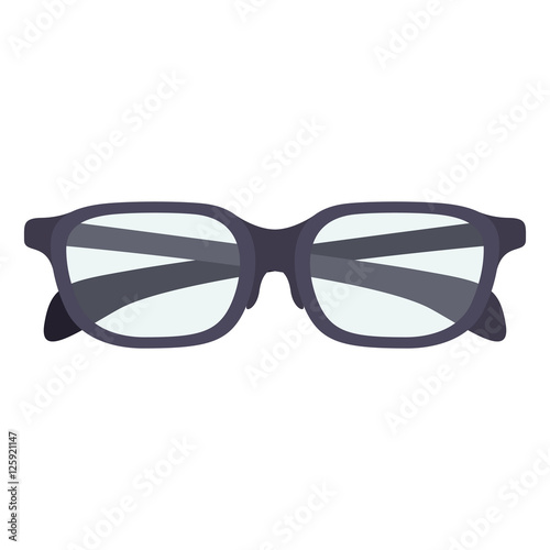 Glasses icon. Fashion style accessory eyesight and optical theme. Isolated design. Vector illustration
