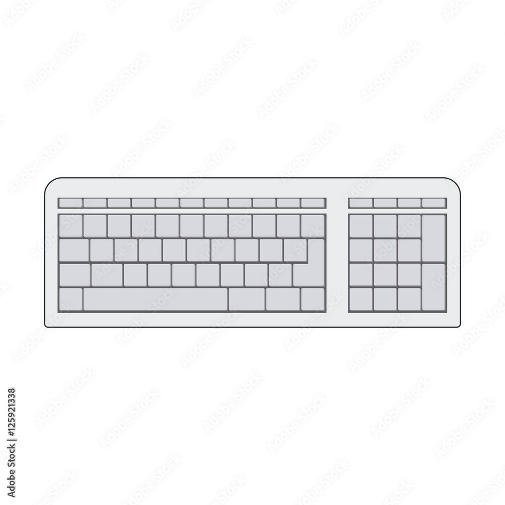 Keyboard icon. Device gadget and technology theme. Isolated design. Vector illustration Keyboard icon. Device gadget and technology theme. Isolated design. Vector illustration