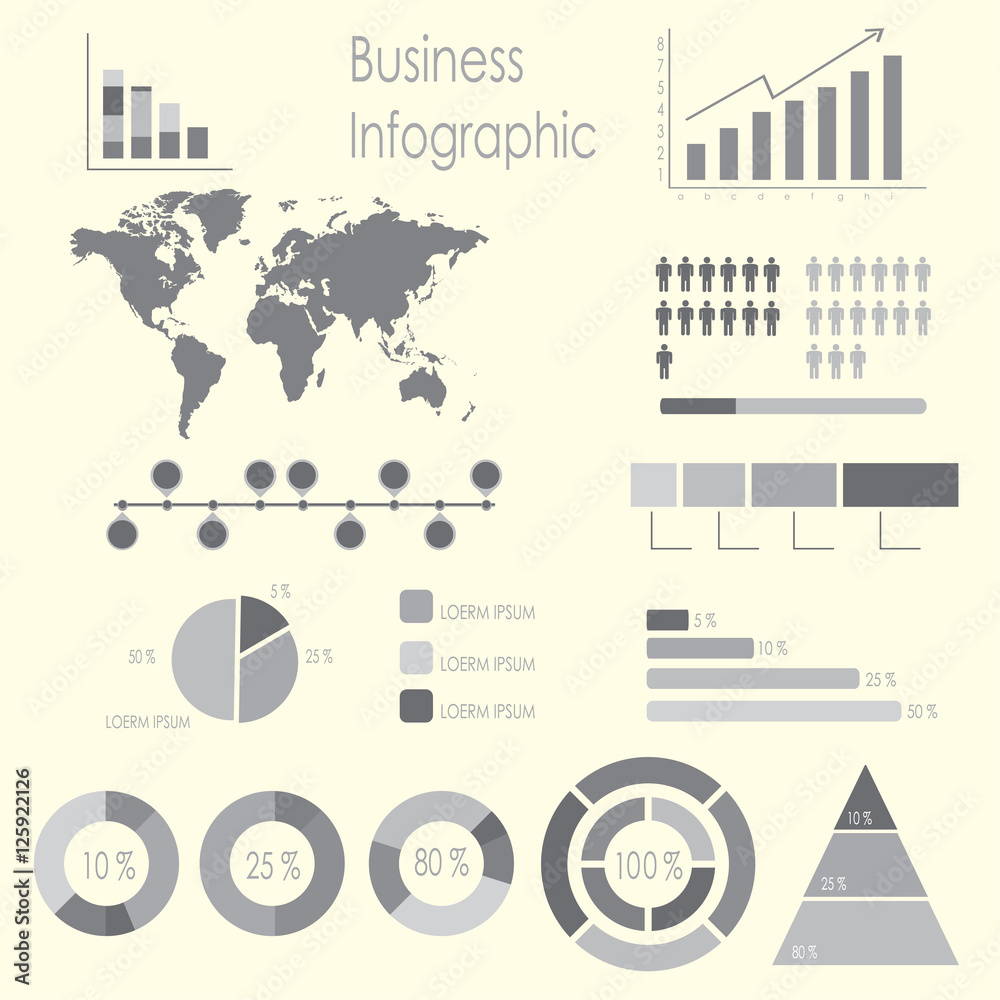 Set of infographic elements template