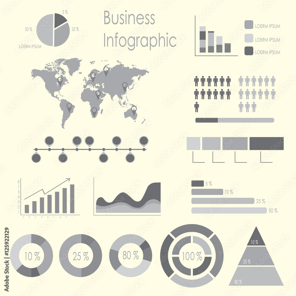Obraz premium Set of infographic elements template.
