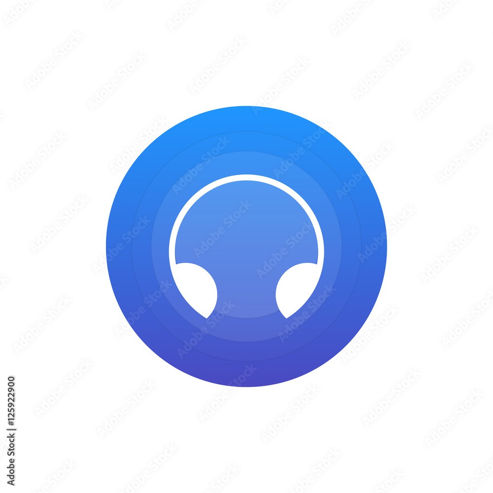 Headphone icon vector, clip art. Also useful as logo, circle app icon, web UI element, symbol, graphic image, silhouette and illustration. Headphone icon vector, clip art. Also useful as logo, circle app icon, web UI element, symbol, graphic image, silhouette and illustration.