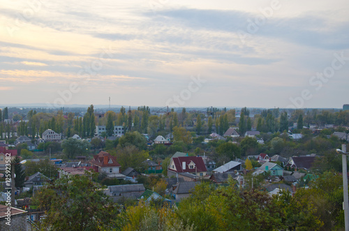 View on a city Kremenchug on autumn
